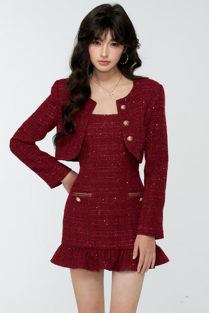 Red Chanel Princess Dress Set-Up