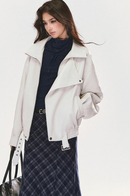 Semi-High Neck Scarf Top Set-Up