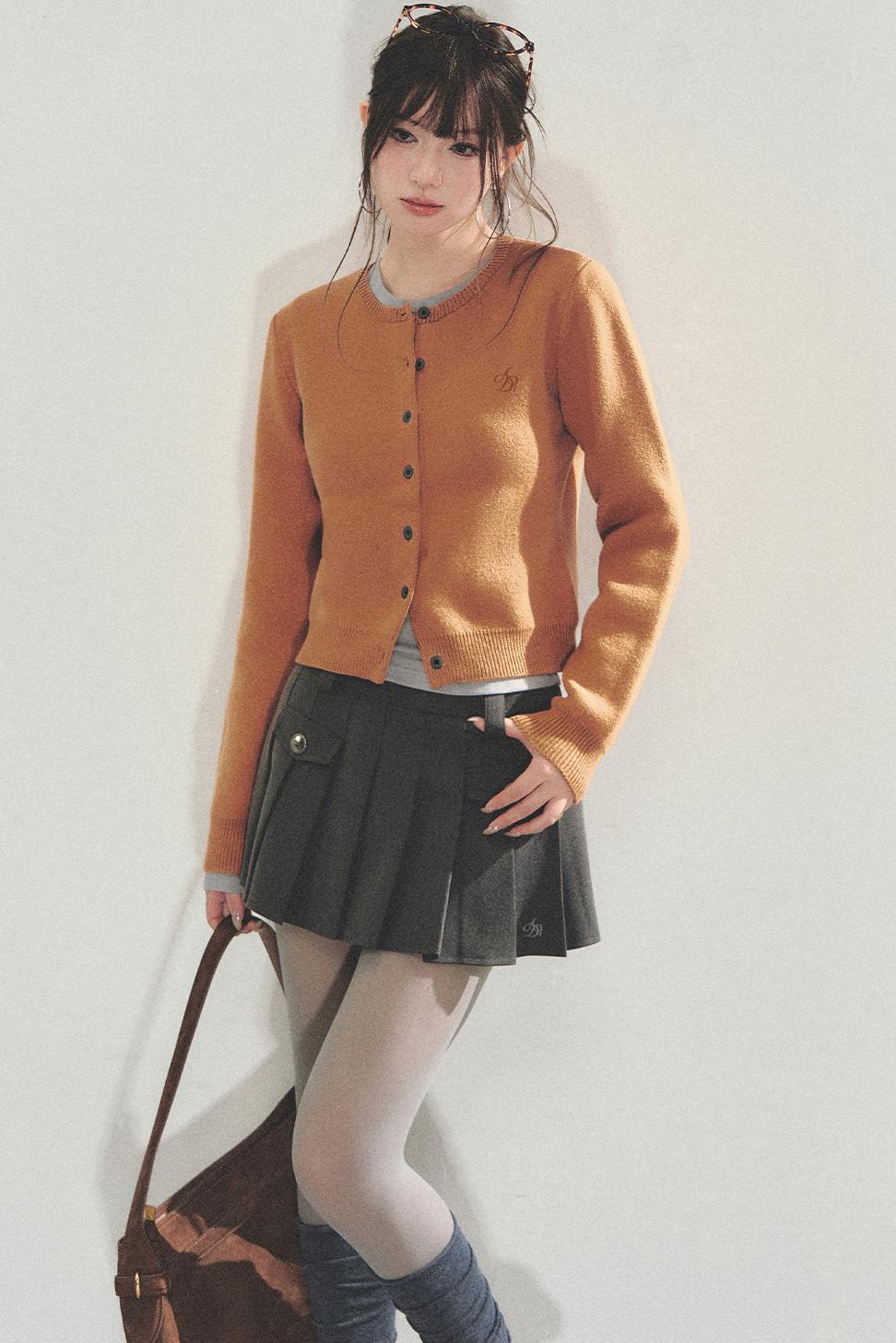 High Retro Pleated Skirt