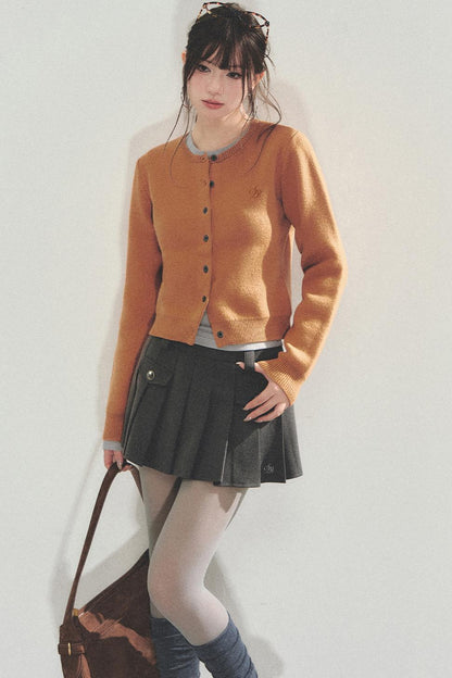 High Retro Pleated Skirt