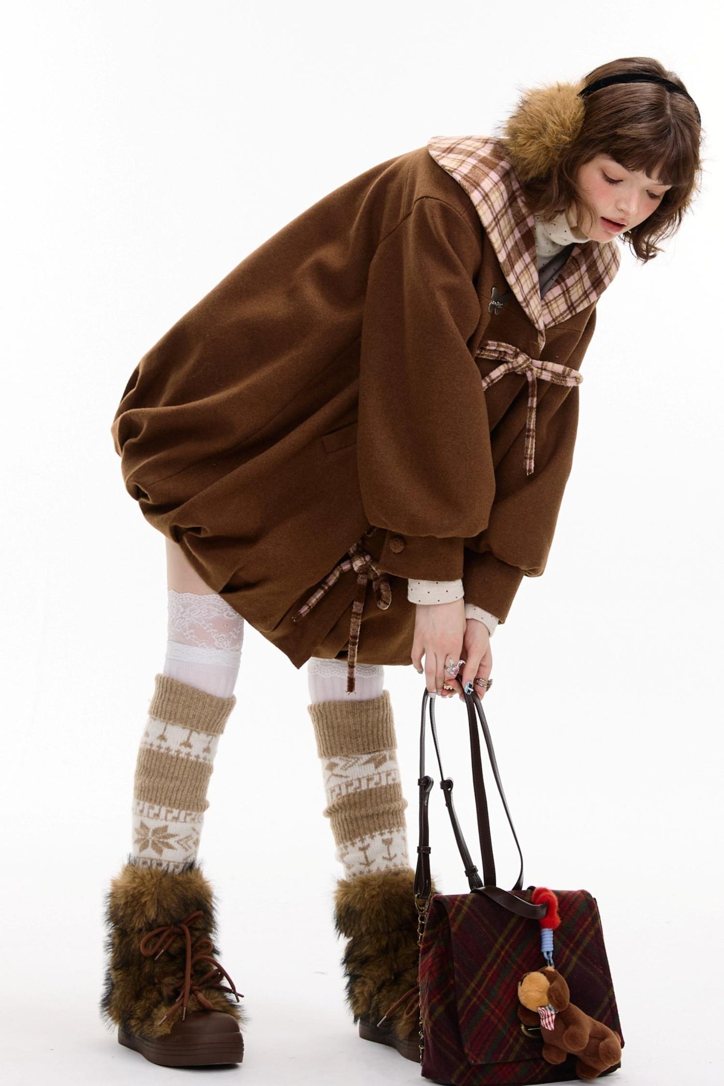 Autumn Doll Brown Woolen Coat