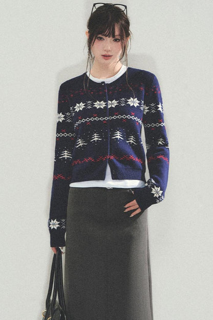 Fair Isle Crew Cardigan