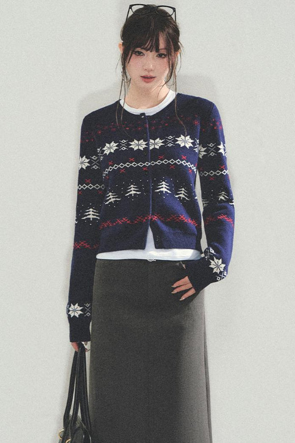 Fair Isle Crew Cardigan