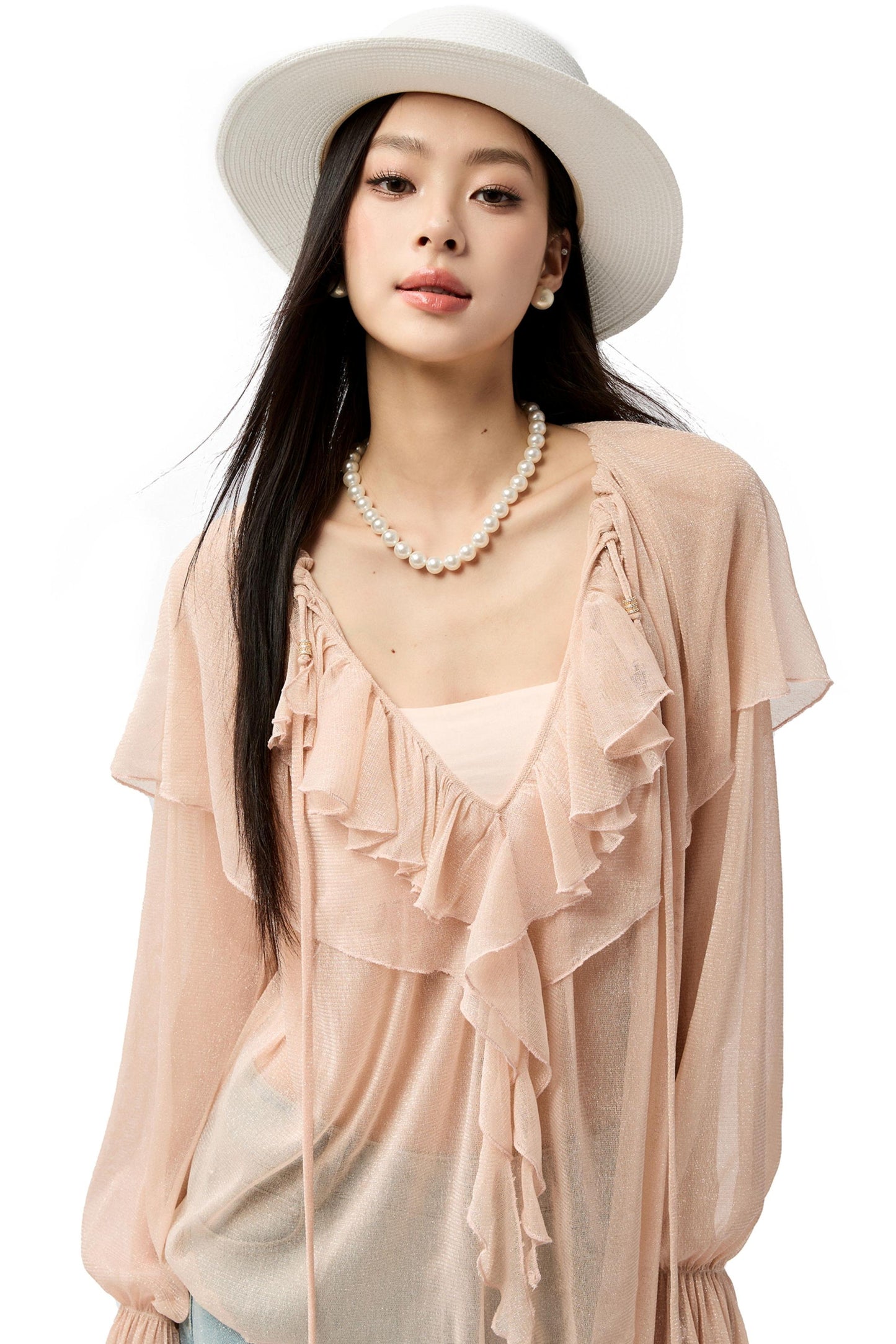 Slim Glitter Cover-Up Top Set