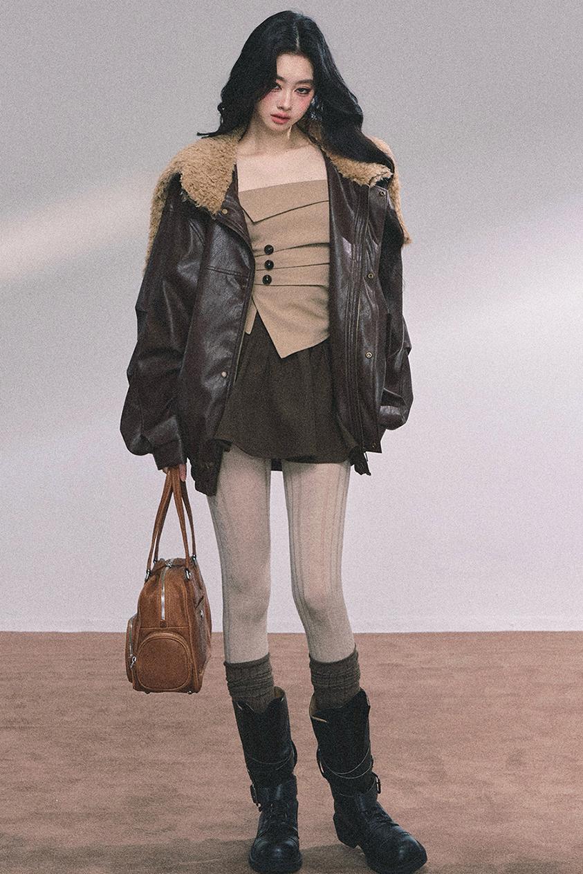 Autumn Puffy Two-Piece Skirt Set-Up