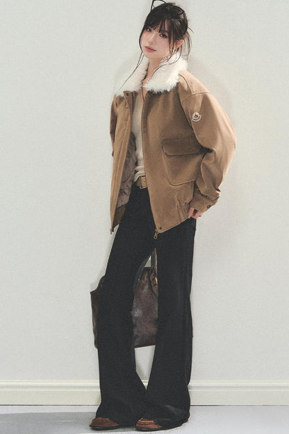 Suede Vintage Biker Jacket