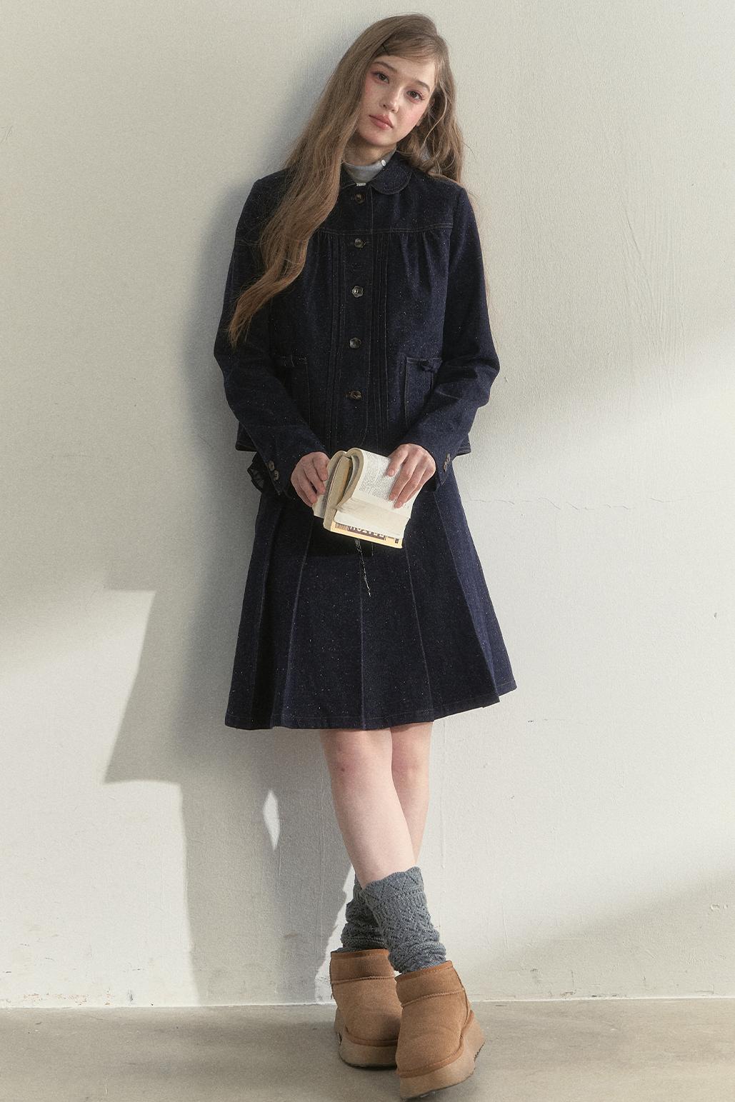 Retro Denim Quilted Jacket Set-Up