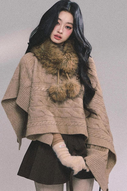 French Fur Collar Scarf