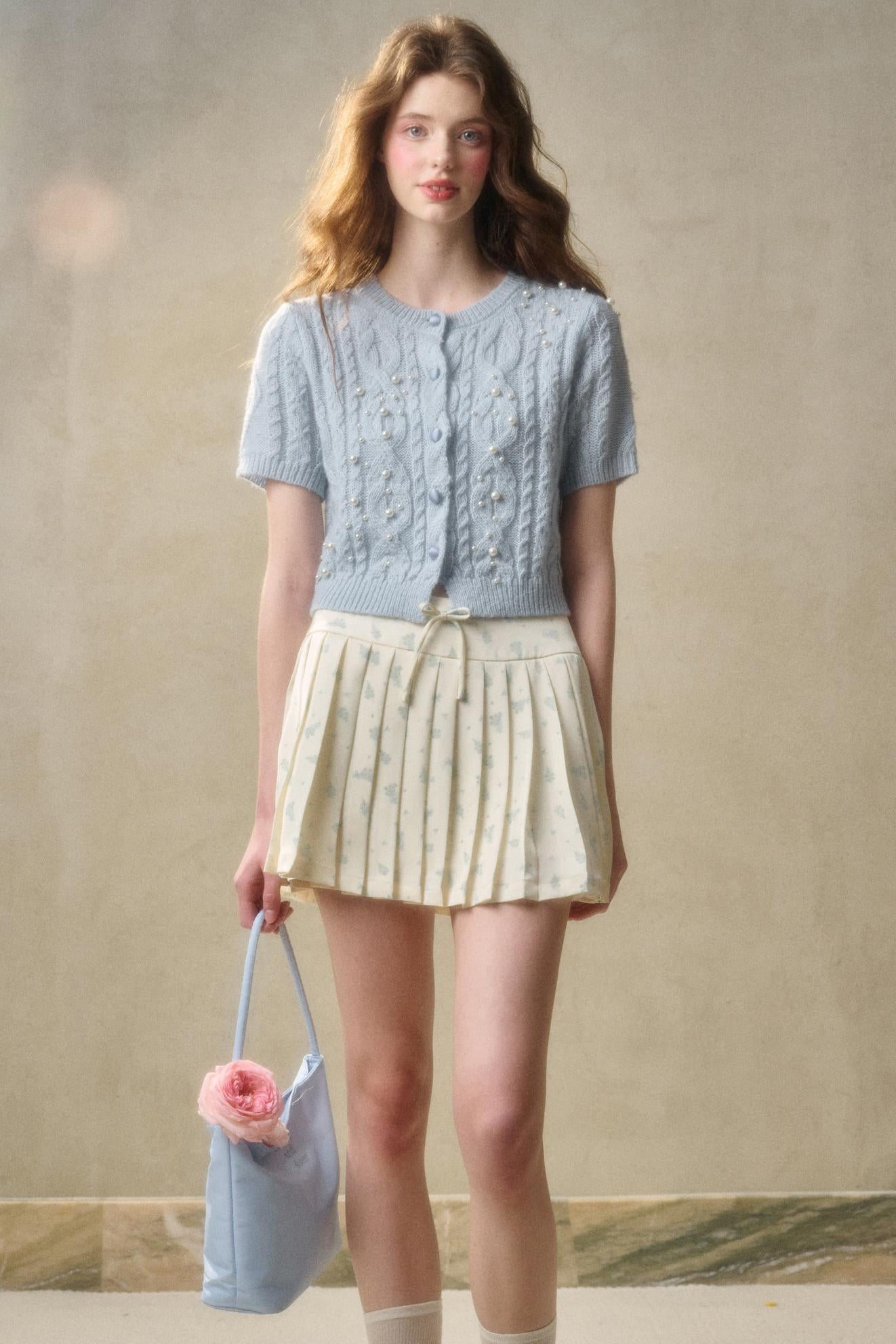 Lime Shimmer Knit Set-Up