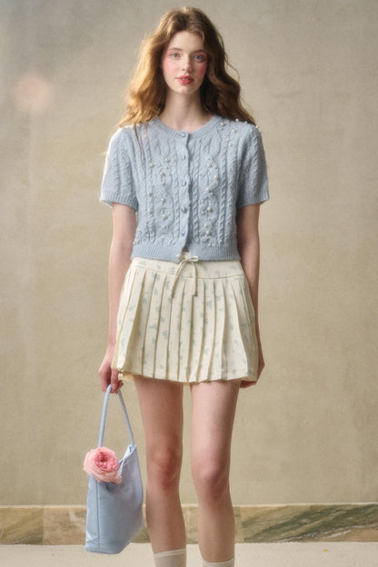 Lime Shimmer Knit Set-Up