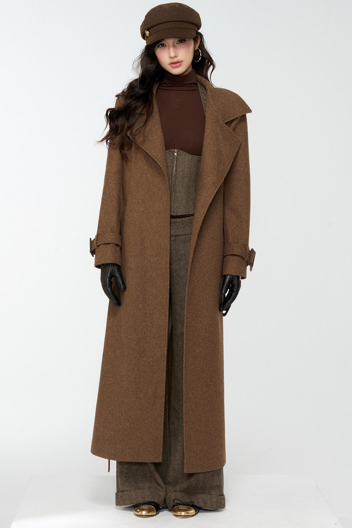 Elegant Woolen Tweed Vest Pants Set-Up