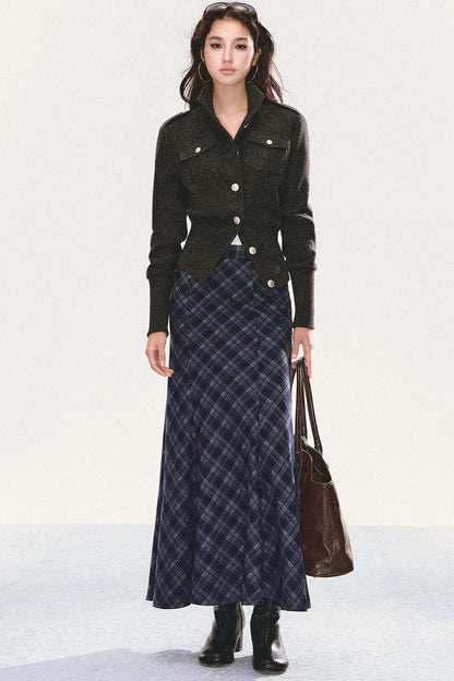 Semi-High Neck Scarf Top Set-Up