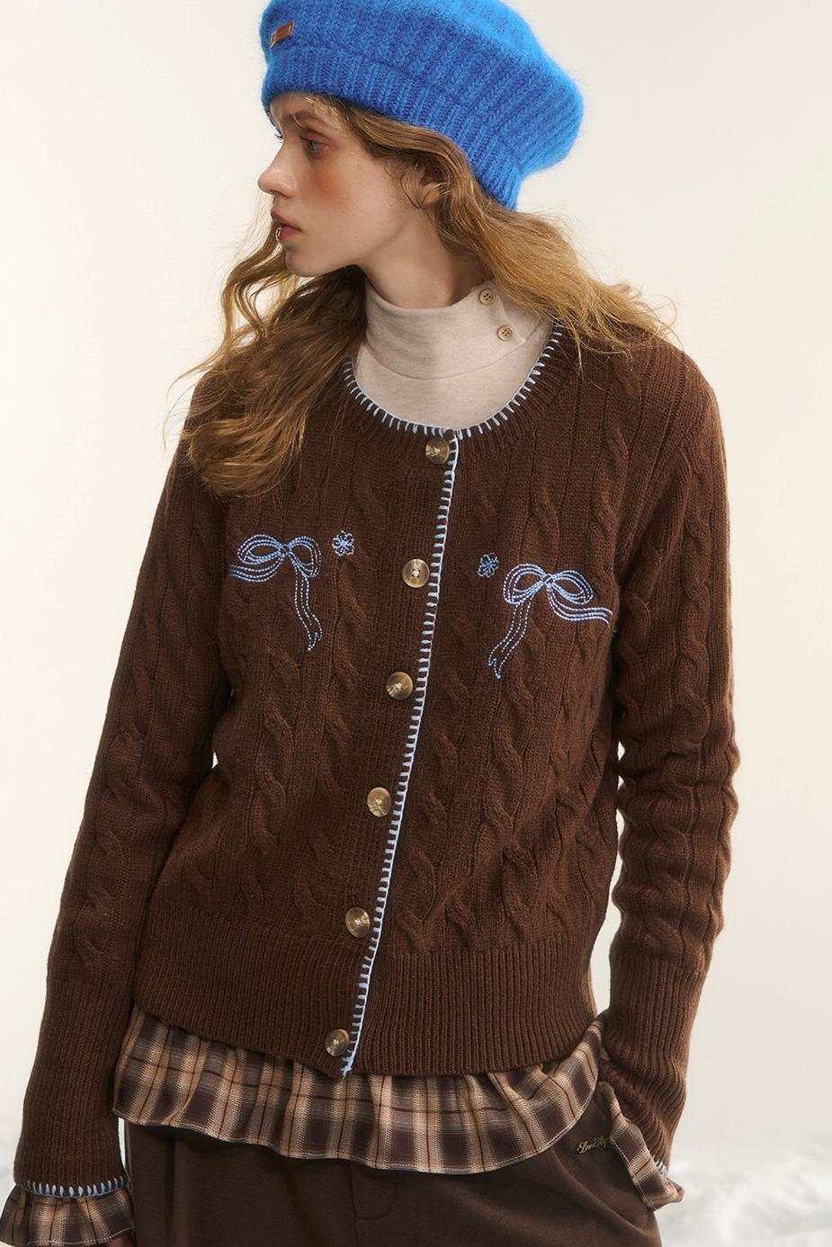 Asgony Dopamine Sweet Girl Knitted Beret