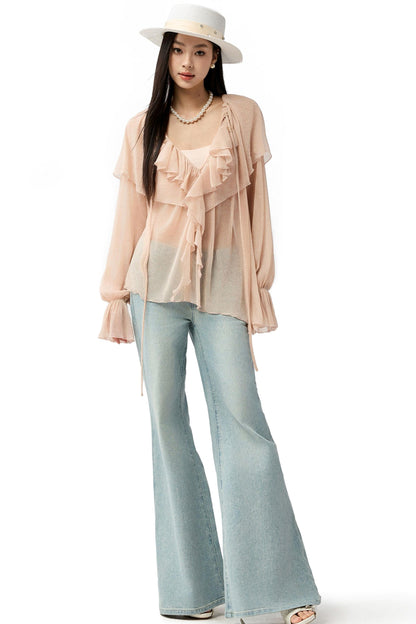 Slim Glitter Cover-Up Top Set