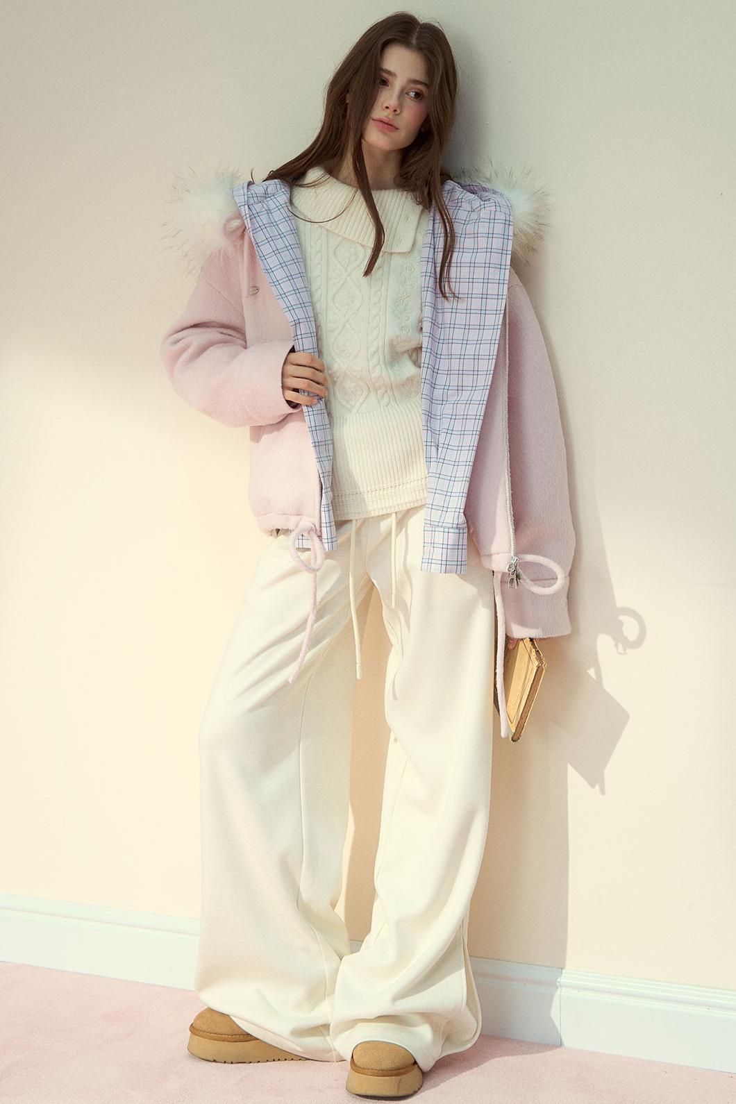 Plaid Woolen Trousers