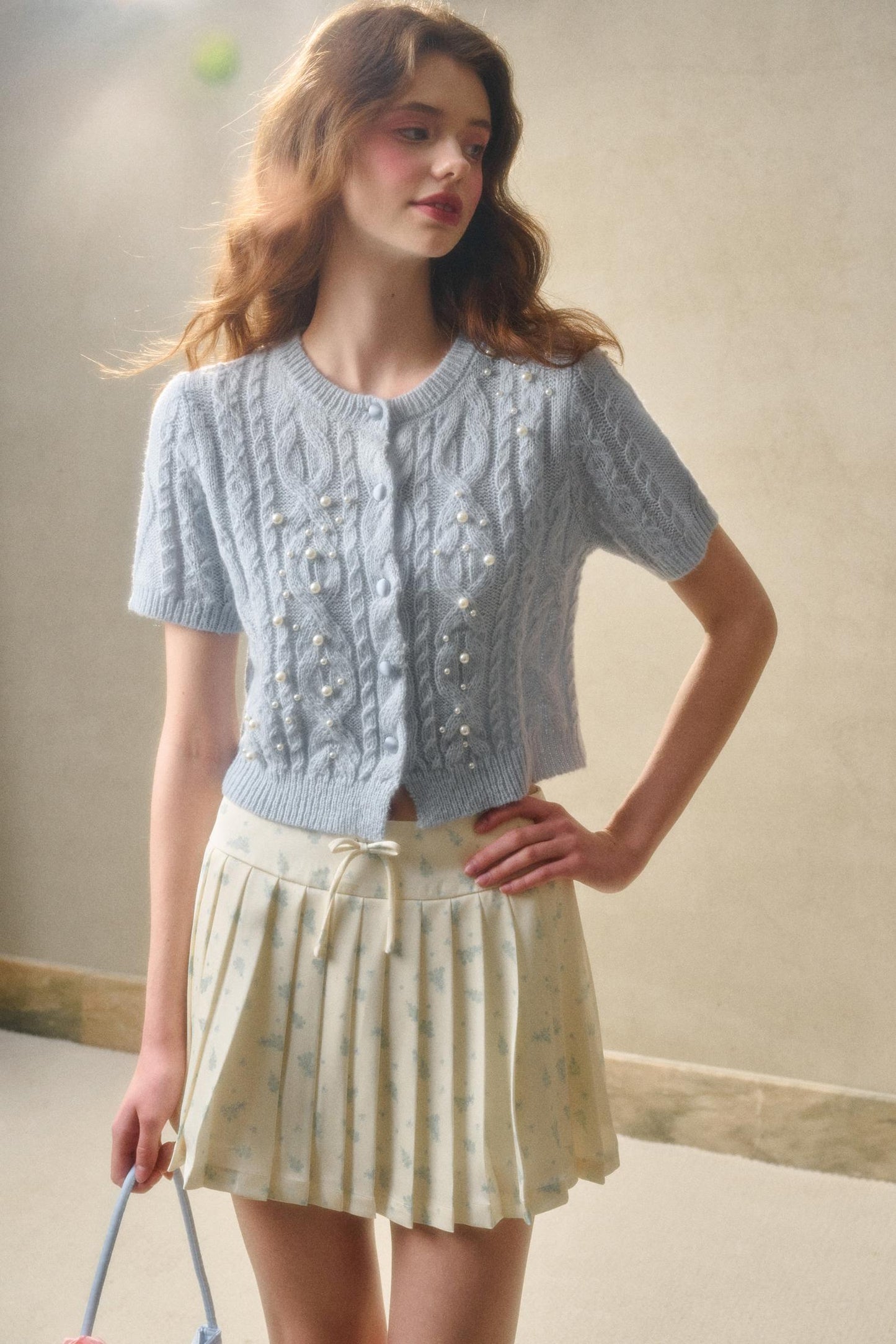 Lime Shimmer Knit Set-Up