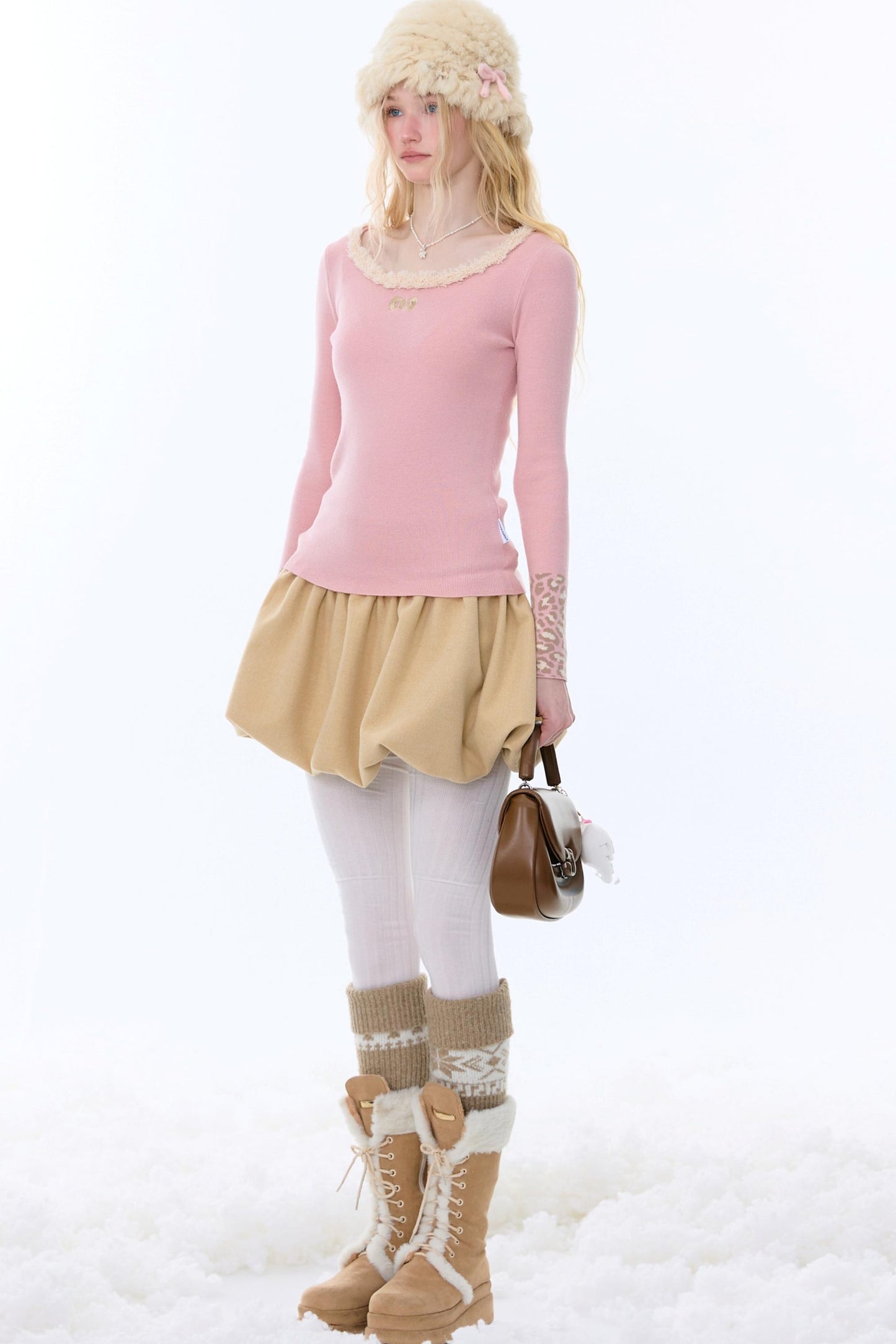 Leopard Print Knitted Sweater