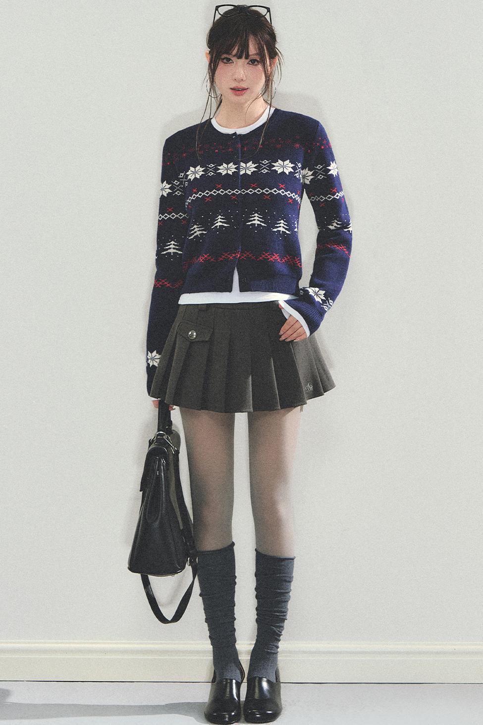 Fair Isle Crew Cardigan