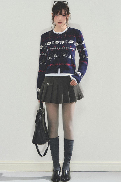 Fair Isle Crew Cardigan