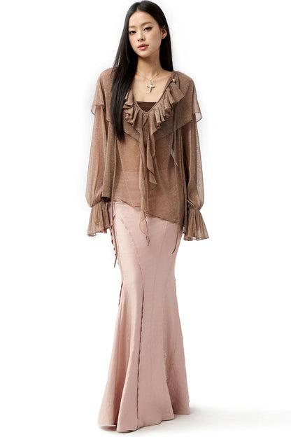 Slim Glitter Cover-Up Top Set