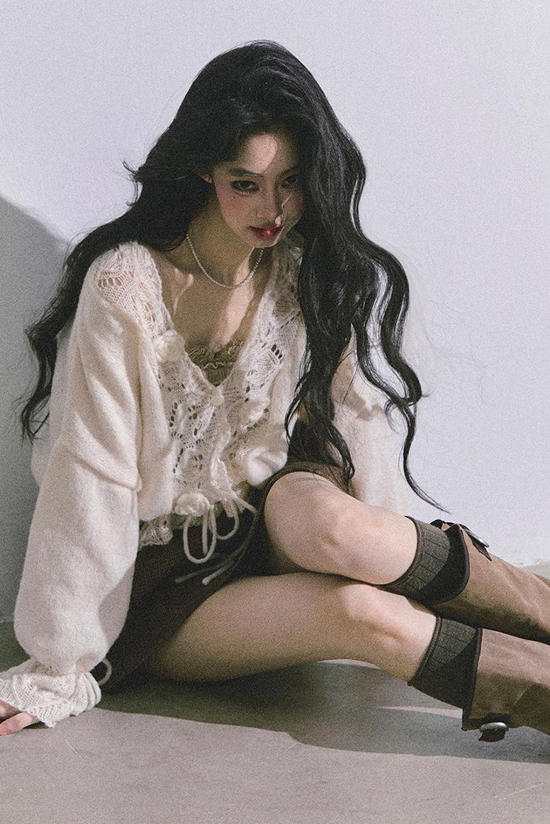 French Knitted Cardigan Sweater Jacket Set-Up