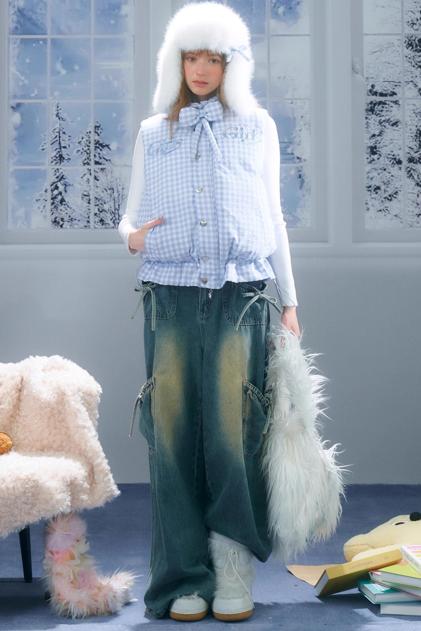 Autumn Embroidery Plaid Cotton Jacket