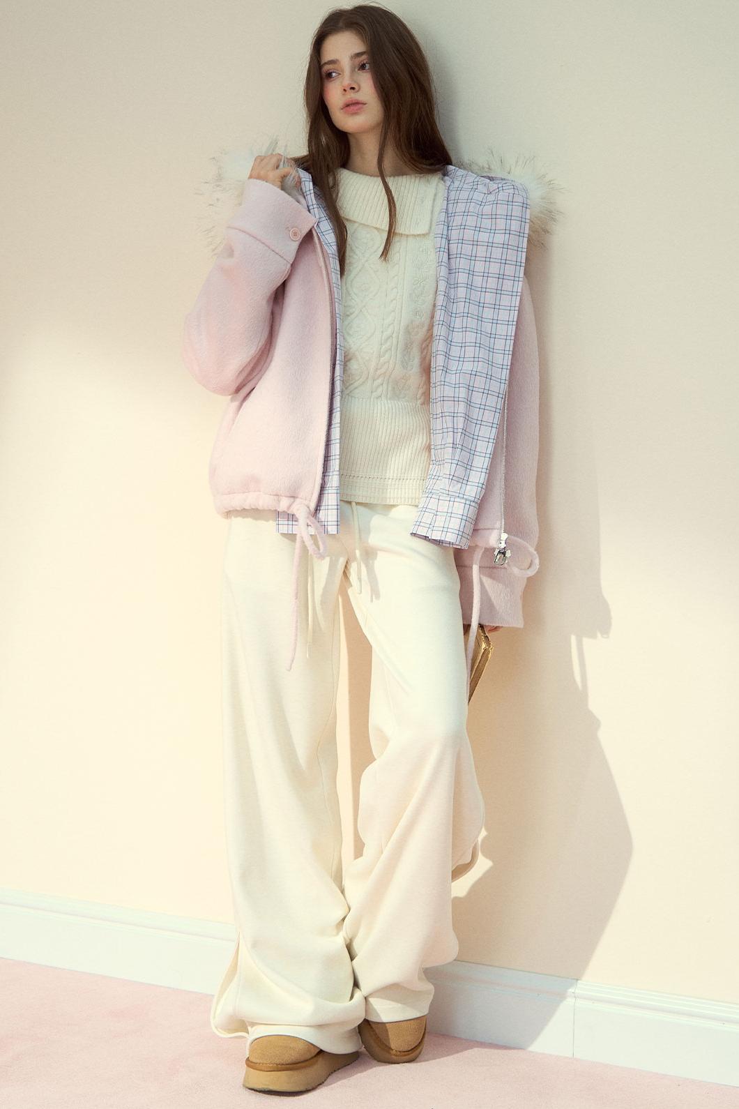 Plaid Woolen Trousers