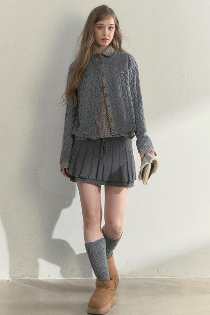 Sunset Pine Forest Wool Sweater