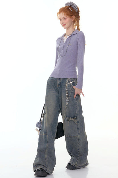 Zizifei Knit Lace Top