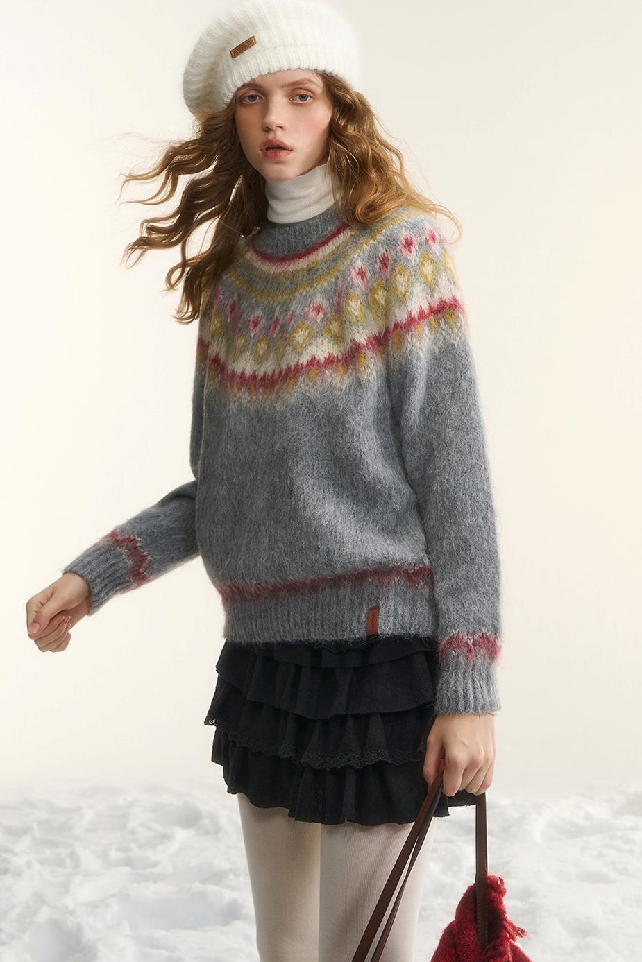 Asgony Dopamine Sweet Girl Knitted Beret