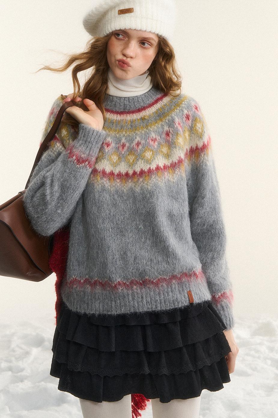 Asgony Dopamine Sweet Girl Knitted Beret