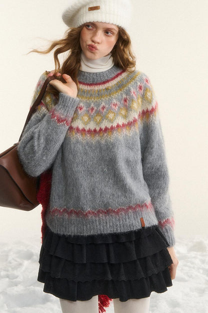 Asgony Dopamine Sweet Girl Knitted Beret