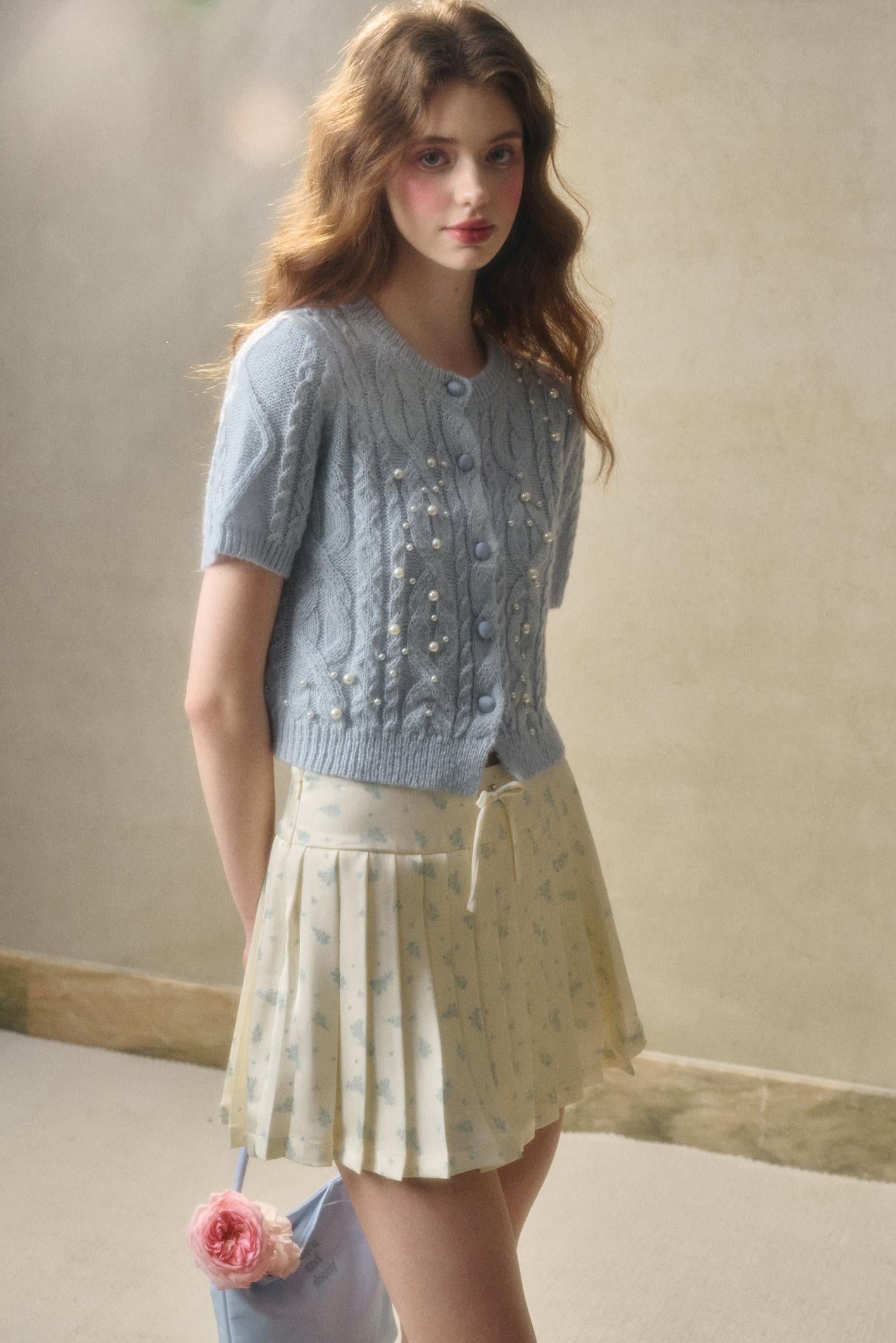 Lime Shimmer Knit Set-Up