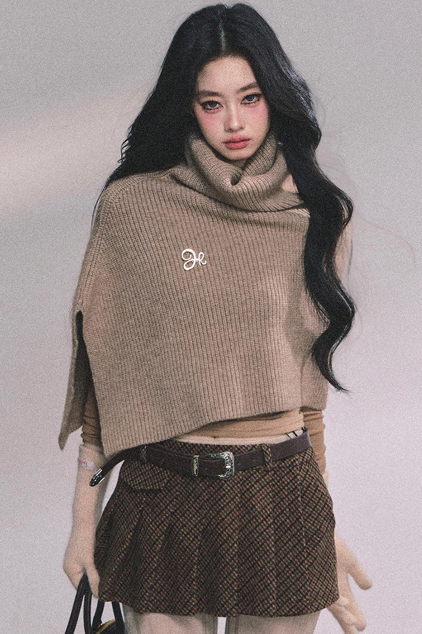 Semi-High-Neck Long-Sleeved Autumn Inner T-Shirt Top