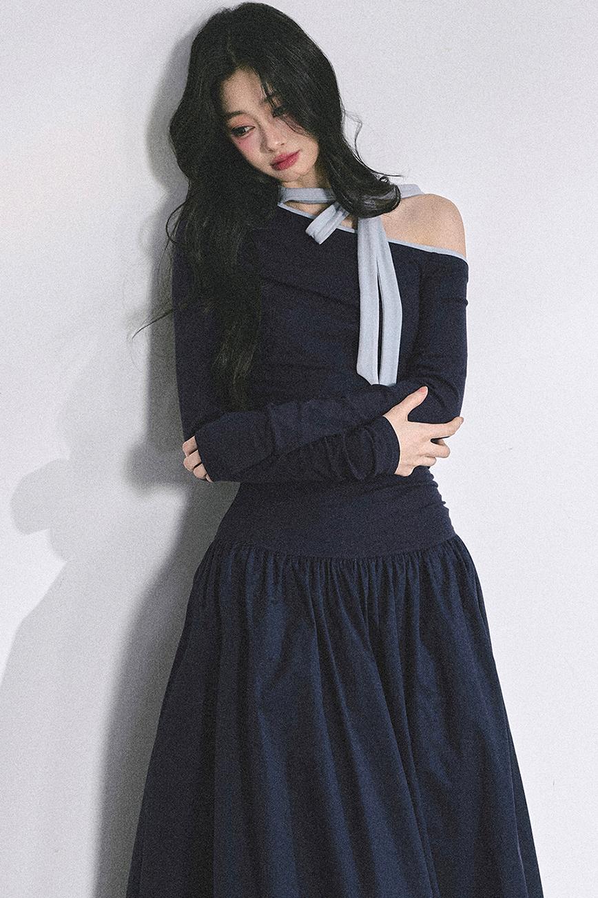 Autumn Waist Slimming Long Dress