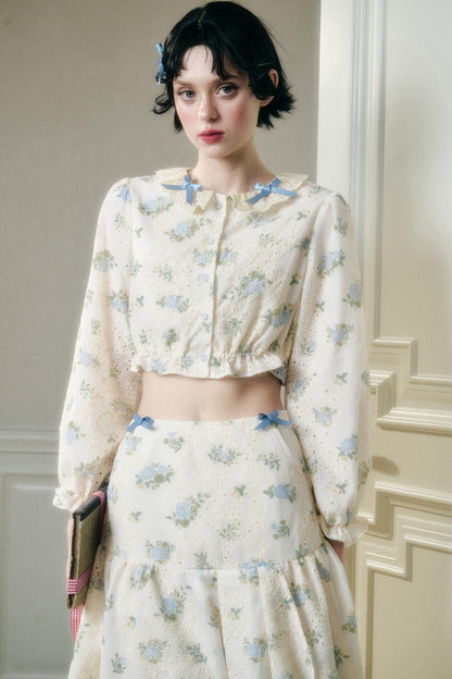 Sea Of Glass Cotton Skirt Set-Up