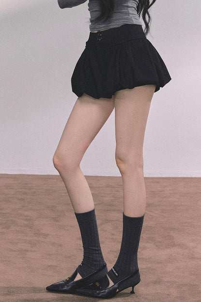 French Fluffy Autumn A-Line Skirt