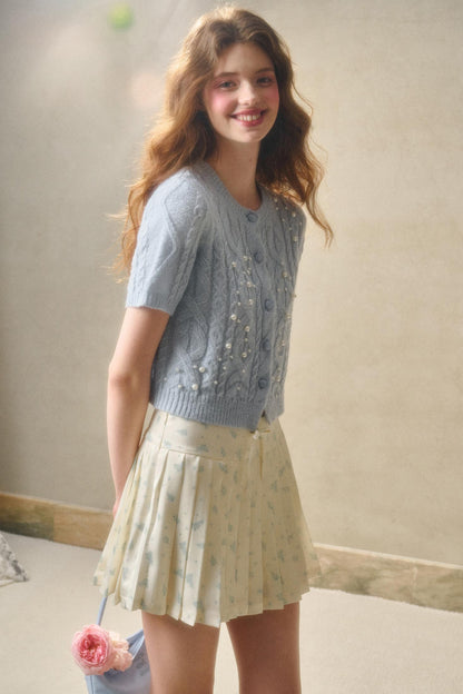 Lime Shimmer Knit Set-Up