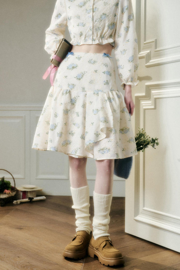 Sea Of Glass Cotton Skirt Set-Up