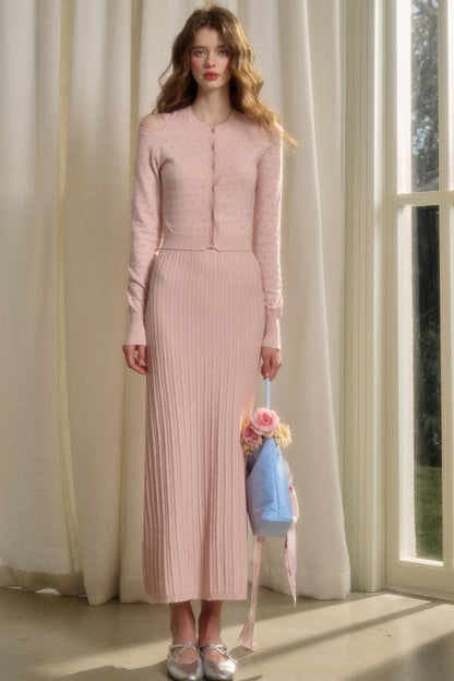 Long Relaxed Cardigan Dress Set-Up