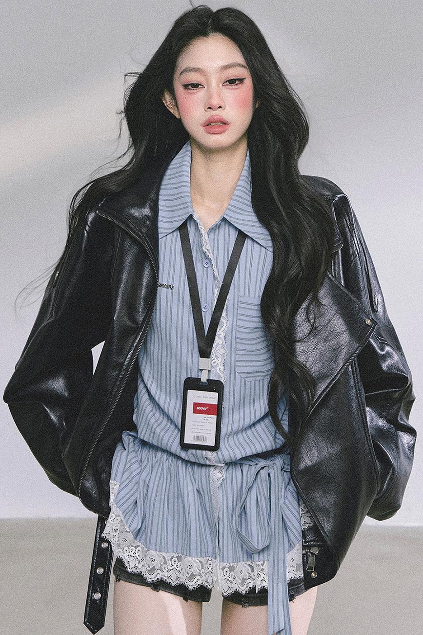 American Locomotive PU Leather Jacket