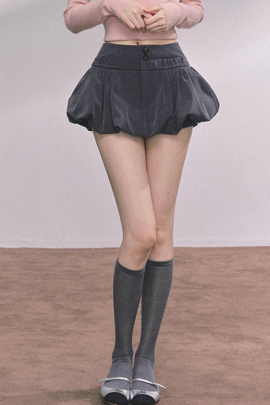 French Fluffy Autumn A-Line Skirt