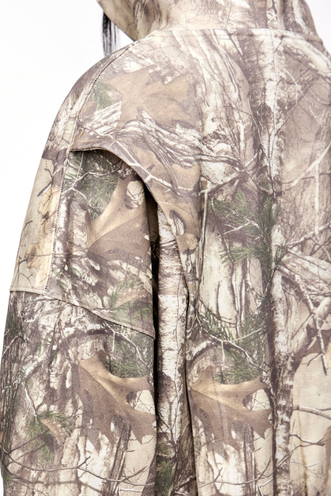 Distressed Camouflage Hooded Sweatshirt