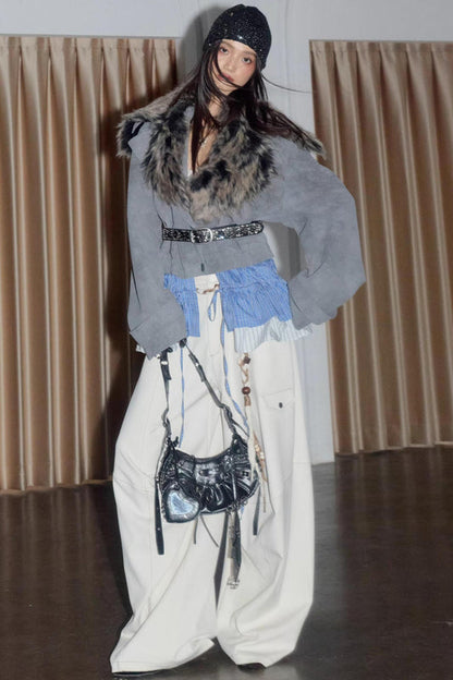 Urban Nomad Matte Grey PU Leather Jacket