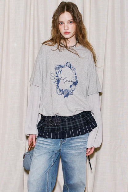 Layered Floral Pants Curtain