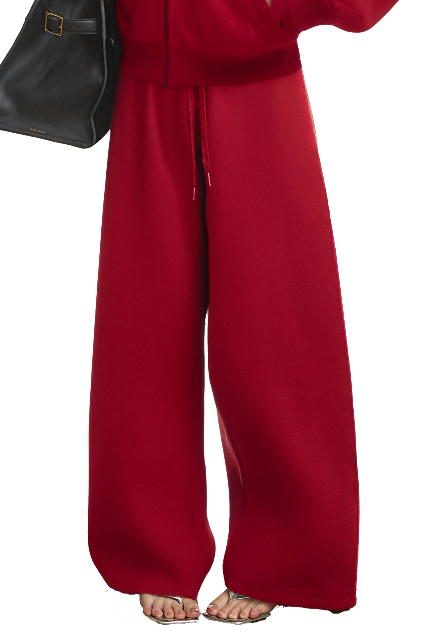 Completo giacca felpa in pile rosso