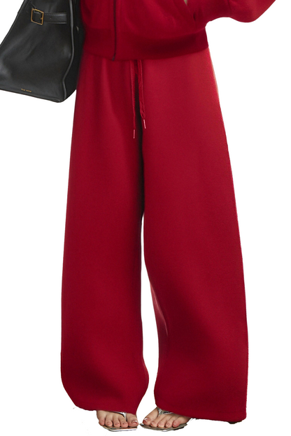 Completo giacca felpa in pile rosso