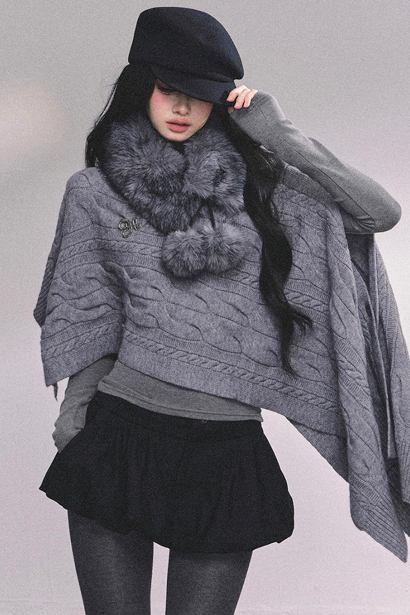 French Fur Collar Scarf