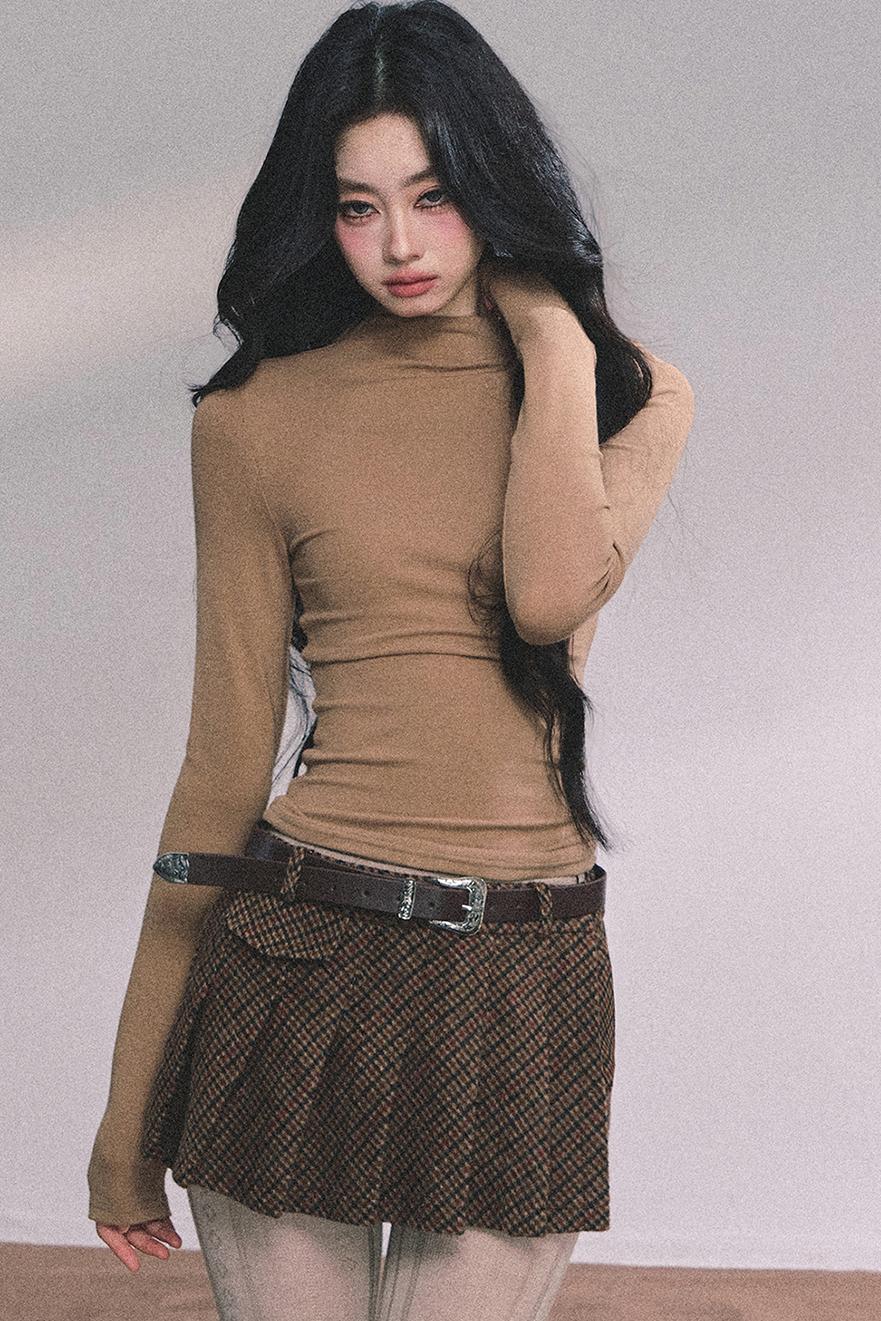 Lightweight Knit Shawl Turtleneck Sweater Set