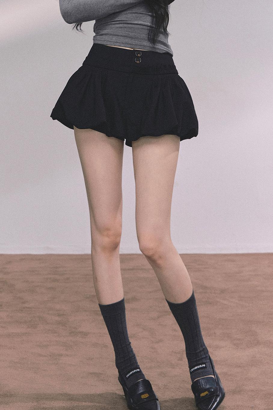 French Fluffy Autumn A-Line Skirt